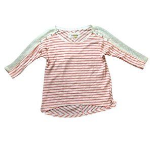 Little Yellow Button by Anthropologie Women's Button‎ Stripe Mabel Top Size XS